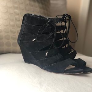 Sam Edelman Black Wedge Booties